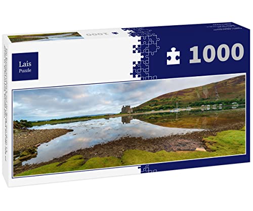 Lais Puzzle Ein Panoramablick auf die Burg aus dem 13. Jahrhundert in Lochranza bei Flut auf der Isle of Arran in Schottland, Panorama 1000 Teile von Lais Puzzle