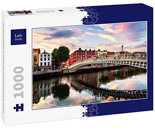 Lais Puzzle Ha Penny Bridge in Dublin bei Sonnenuntergang, Irland 1000 Teile von Lais Puzzle