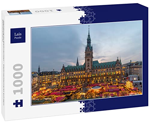 Lais Puzzle Hamburg zu Weihnachten - Weihnachtsmarkt auf dem Rathausmarkt 1000 Teile von Lais Puzzle