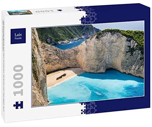 Lais Puzzle Idyllischer Blick auf den schönen Strand von Navagio auf der Insel Zakynthos 1000 Teile von Lais Puzzle