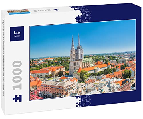 Lais Puzzle Kaptol und katholische Kathedrale im Zentrum von Zagreb, Kroatien 1000 Teile von Lais Puzzle