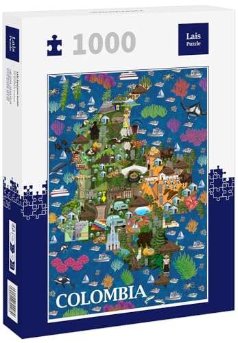 Lais Puzzle Karte Kolumbien 1000 Teile von Lais Puzzle