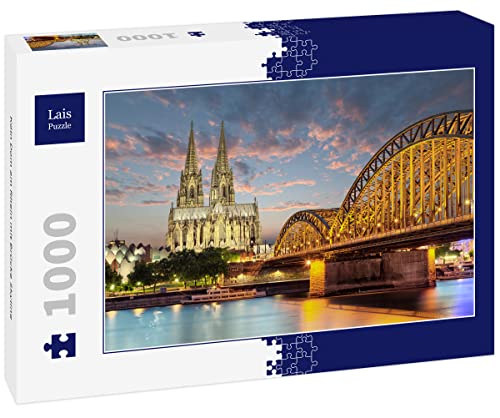 Lais Puzzle Köln Dom am Rhein mit Brücke Skyline 1000 Teile von Lais Puzzle