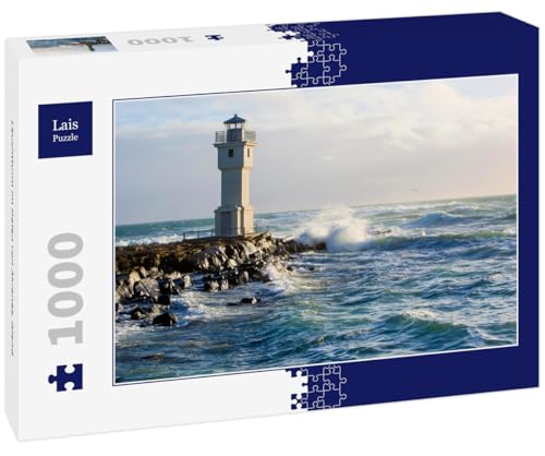 Lais Puzzle Leuchtturm im Hafen von Akranes, Island 1000 Teile von Lais Puzzle