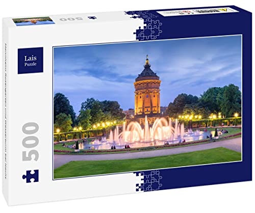 Lais Puzzle Mannheim Rosengarten und Wasserturm bei Nacht 500 Teile von Lais Puzzle