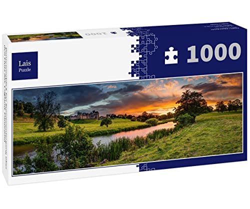 Lais Puzzle Panoramablick bei Sonnenuntergang über den Fluss Aln, England, Panorama 1000 Teile von Lais Puzzle