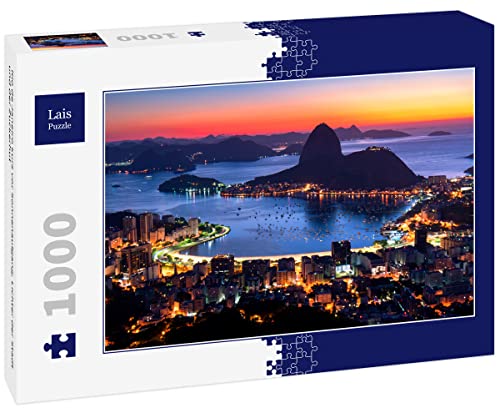 Lais Puzzle Rio de Janeiro kurz vor Sonnenaufgang, Lichter der Stadt und der Zuckerhut 1000 Teile von Lais Puzzle