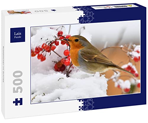 Lais Puzzle Rotkehlchen im Schnee 500 Teile von Lais Puzzle