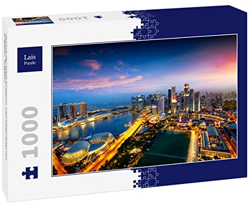 Lais Puzzle Skyline der Stadt Singapur, Geschäftsviertel von Singapur, Singapur 1000 Teile von Lais Puzzle