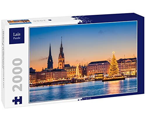 Lais Puzzle Skyline und Weihnachtsmarkt von Hamburg, Deutschland 2000 Teile von Lais Puzzle