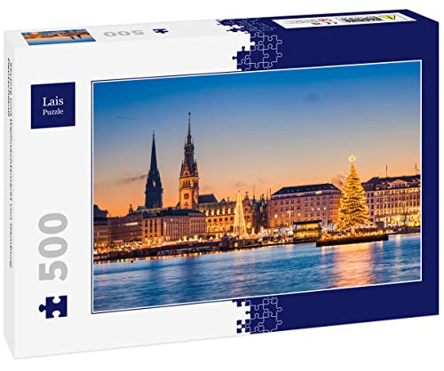 Lais Puzzle Skyline und Weihnachtsmarkt von Hamburg, Deutschland 500 Teile von Lais Puzzle