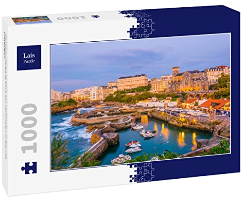 Lais Puzzle Sonnenuntergang Blick auf Yachthafen in Biarritz, Frankreich 1000 Teile von Lais Puzzle