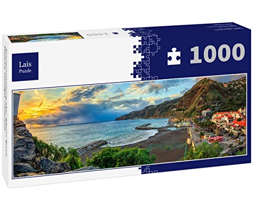 Lais Puzzle Sonnenuntergang über Ribeira Brava, Madeira, Portugal, Panorama 1000 Teile von Lais Puzzle