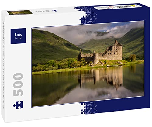 Lais Puzzle Spiegelung von Kilchurn Castle in Loch Awe, Highlands, Schottland 500 Teile von Lais Puzzle