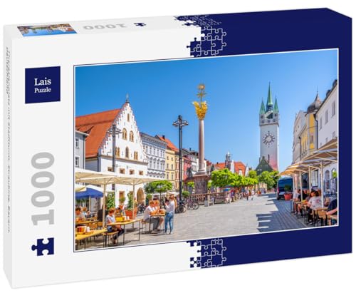 Lais Puzzle Theresienplatz mit Stadtturm, Straubing, Bayern, Deutschland 1000 Teile von Lais Puzzle