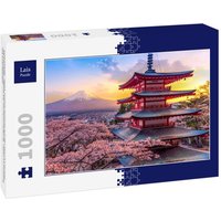 Lais Puzzle Fujiyoshida, Japan Schöne Aussicht auf den Mount Fuji und die Chureito-Pagode bei Sonnenuntergang, Japan im Frühling mit Kirschblüten 1000 von Lais Systeme