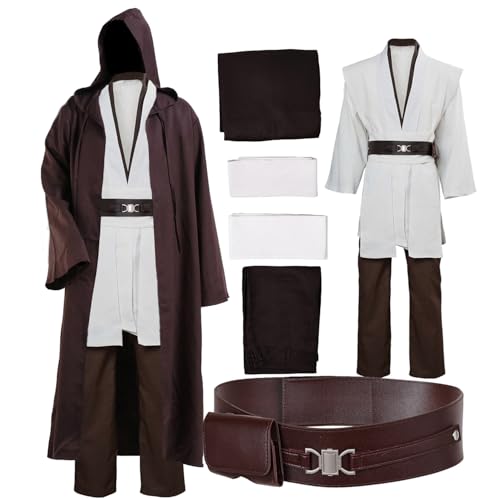 Laku Tunika Kostüm Herren Tunika Kapuze Robe Cosplay Full Set Halloween Kostüm von Laku