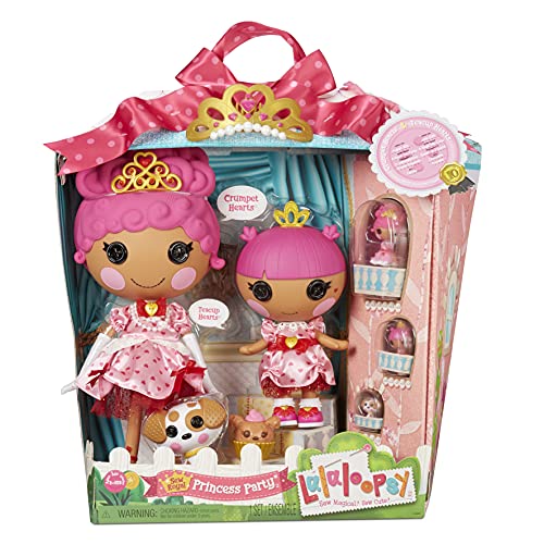 Lalaloopsy Sew Royal Princess Party - Crumpets & Teacup Hearts - 4 Puppen & 3 Haustiere - Inkl. Diadem, Poster & Schloss-Spielset - 2-in-1 Verpackung - Fördert die Fantasie - Für Kinder ab 3 Jahren von Lalaloopsy