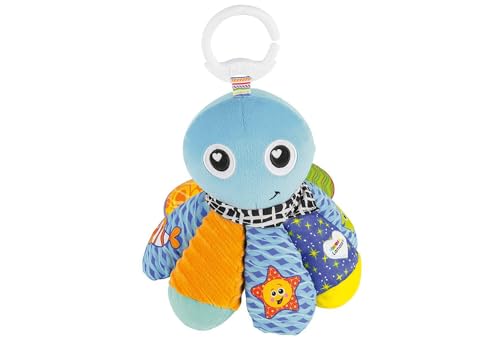 Lamaze L27514 Baby Spielzeug Sam, der Oktopus Clip & Go, das hochwertige Kleinkindspielzeug. Der quietschbunte Greifling fördert die Motorik und ist das perfekte Kinderwagenspielzeug und Kuscheltier von Lamaze