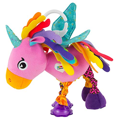 Lamaze Baby Spielzeug "Lana, das Einhorn" Clip & Go, Greifling mit Anhänger, L27183, Mehrfarbig (Pink) von Lamaze