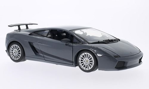 Lamborghini Gallardo Superleggera, met.-dkl.-grau/schwarz , Modellauto, Fertigmodell, Motormax 1:18 von Lamborghini