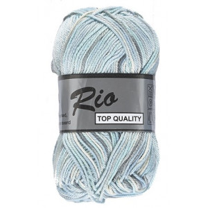 Lammy Rio Garn Print 622 Weiß/Grau/Blau 50 Gramm von Lammy Yarns