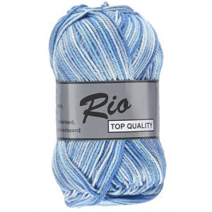 Lammy Rio Garn Print 623 Weiß/Blau 50 Gramm von Lammy Yarns