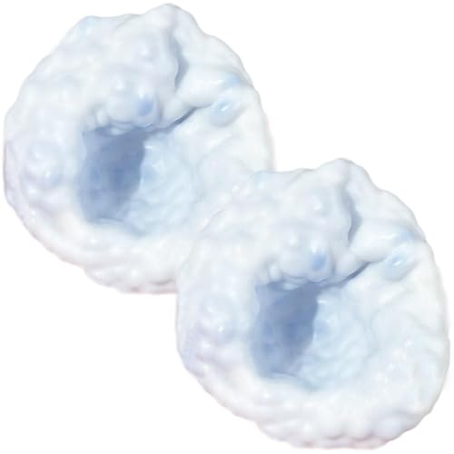 Knödel Stress Ball 2 PCs Squeeze Spielzeug, weiße und Blaue farbenfrohe Perlen Vakuum -Steigerung Squish Toy, Janpanese Dessert Squish Zappet Stress Spielzeug für Partybevorzugungen Geschen von Lamppdcor