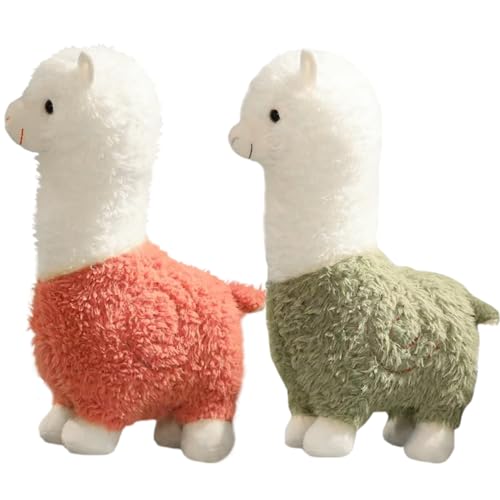 Lamppdcor Alpaca Plüschspielzeug, Alpaka Stoffed Animal 2PCs, 10 -Zoll -Zerstörungslama -Stofftier, Kinderweiche kuschelige Plüschspielzeug von Lamppdcor