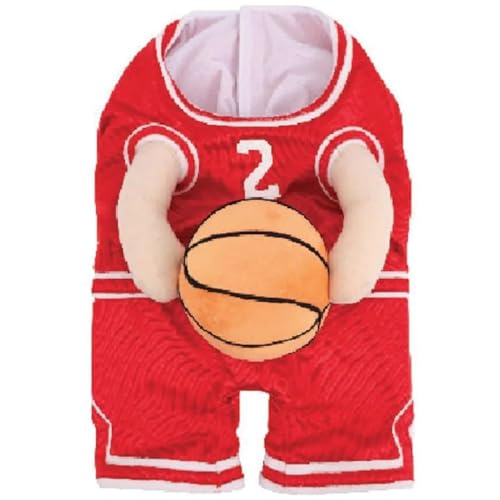 Lamppdcor Basketball Kostümhunde Kostüm, lustiges Hund Basketball Kostüm mit Ball, weiche atmungsaktive Polyester Halloween -Hundekostüme, niedliche Hundekleidung für Halloween -Cosplay -Party, m von Lamppdcor