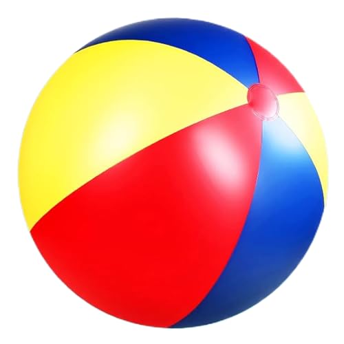 Lamppdcor Big Beach Ball, Giant Beach Ball, 39 -Zoll -PVC -aufblasbarer Strandball, farbenfrohen Big Beach Ball, lustiger Jumbo Beach Ball für Schwimmbadpartys Yard Water Games von Lamppdcor