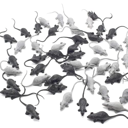 Lamppdcor Gefälschte Maus 20 PCs Mini Simuliertes Mausmodell Realistischer Terror Plastikmaus Figuren kleine gefälschte Maus für Neuheiten Spielzeugkinder Halloween Spielzeugwitz Streich von Lamppdcor