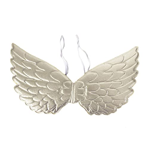 Lamppdcor Halloween Angel Kostüm für Kinder Cosplay Angel mit 2 Schultergurten Leichte Halloween -Cosplay -Requisiten für Rollenspiele Performance -Kostüme -Accessoires 17.32x9.06 Zoll Silber von Lamppdcor