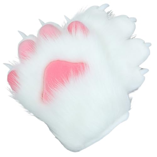 Lamppdcor Katzenpfoten Halloween Therian Paws weiche atmungsaktive pelzige Pfoten Handschuhe süße Katzenfuchs Wolfspaw Handschuhe Therian Handschuhe für Halloween -Cosplay -Kostümzubehör, Style 1 von Lamppdcor