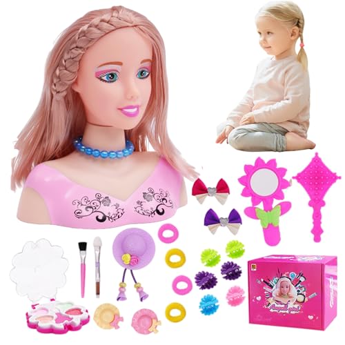 Lamppdcor Kids Friseur -Set, 35pcs/Set Friseur -Set für Mädchen, Kinder -Make -up -Set, Set 2 Friseur -Salon -Spielzeugset, Kinderhairdulset Childrens Friseur von Lamppdcor