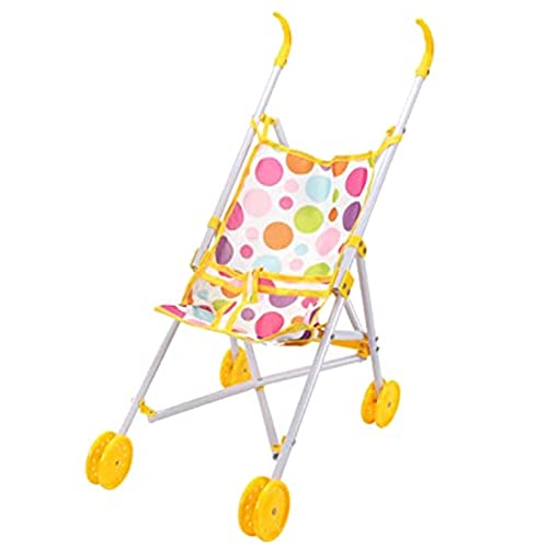 Lamppdcor Puppenwagen für Spielzeug Kinder Babypuppen Kinderwagen Falten Sie Babypuppenwagen mit weichem Grip -Griff -Babypuppenzubehör, Babypuppenwagen von Lamppdcor