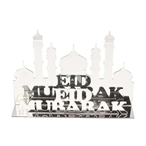 Lamppdcor Ramadan Tisch Herzstück, Eid Mubarak Dekorationen Ramadan Tisch Herzstück Muslim Islamic Letter Zeichen Ornamente Splitter von Lamppdcor