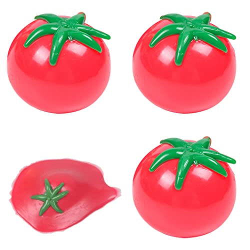 Lamppdcor Stressbällchen Tomate Squeeze Ball Imitation Tomaten Stressbällchen TPR Materialien Streich Wasser Requisiten Geschenke Spielzeug Kinder Ball 3pcs von Lamppdcor