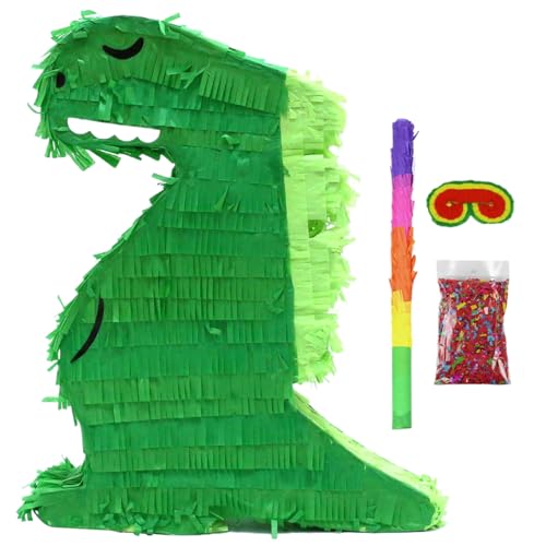 Large Pinatas für Geburtstagsfeier Dinosaurierpartybevorzugung Dinosaurier Piñata mit Plastikstäbchen, Papierblindzeuge und Konfetti, Pinatas für Geburtstagsfeier -Spiel -Klassenzimmer von Lamppdcor