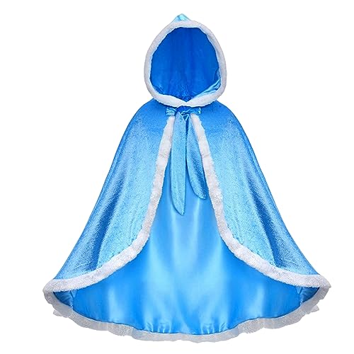 Prinzessin CAPES für kleine Mädchen mit Kapuze mit Kapuze weiches niedliche Prinzessin Kostüm für Mädchen warme Prinzessin Kleid für Halloween Carnival Cosplay Bühnenbühne Auftriebs Höhe 35.43-43.31 von Lamppdcor