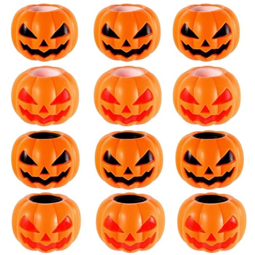 Squeeze Ball 12pcs Halloween Toys Ghost Kürbiskugel Ball 2.4x2 Kleine Waschbefreiung Stressspielzeug Kürbis -Stress Ball Halloween Party Geschenke Geschenke für Kinder, Mädchen, Jungen von Lamppdcor