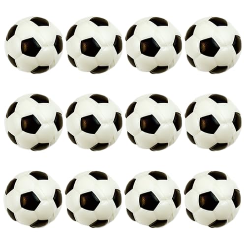 Lamppdcor Stress Ball Squeeze Ball für Kinder 12pcs Fußballmuster Stress Ball 2 Zoll Handtherapie Ball Resilient Stress Entbindung pu Squeeze Spielzeug für Heimschule von Lamppdcor