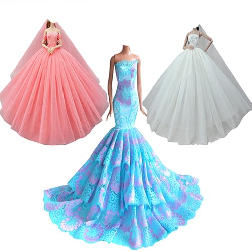 Lance Home Puppenkleidung, 3 Sets Nacht Schlepprock Prinzessin Abend Hochzeit Party Kleid Kleidung Gewand Outfit für 29 cm Puppenzubehör Baby Lance Home Puppenkleidung, 3 Sets Nacht Schlepprock Prinzessin Abend Hochzeit Party Kleid Kleidung Gewand Outfit für 29 cm Puppenzubehör Baby von Lance Home