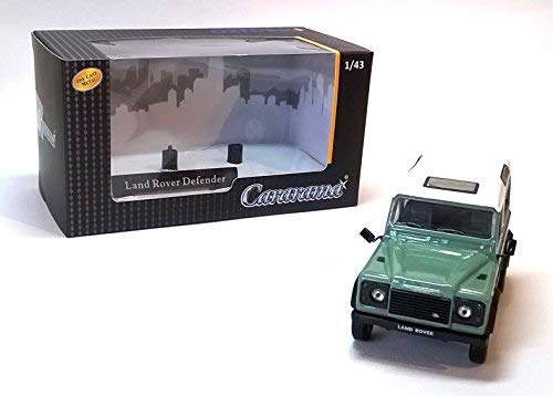 Land Rover Defender 90, grau-grün/weiss, Modellauto, Fertigmodell, Cararama 1:43 von Land Rover