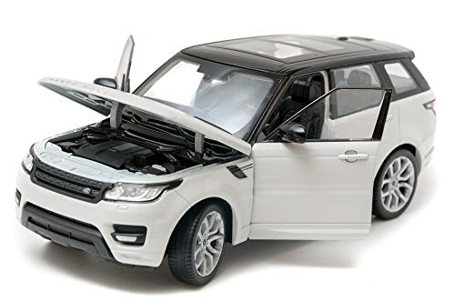 Land Rover Range Rover Sport, Weiss/schwarz, Modellauto, Fertigmodell, Welly 1:24 von Land Rover