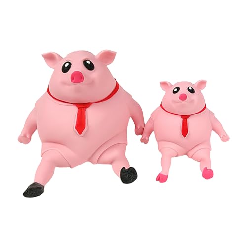 Landrain 2 Stück Schweinchen Squeeze Toy, Antistress Spielzeug, Squishy Anti Stress Schwein von Landrain