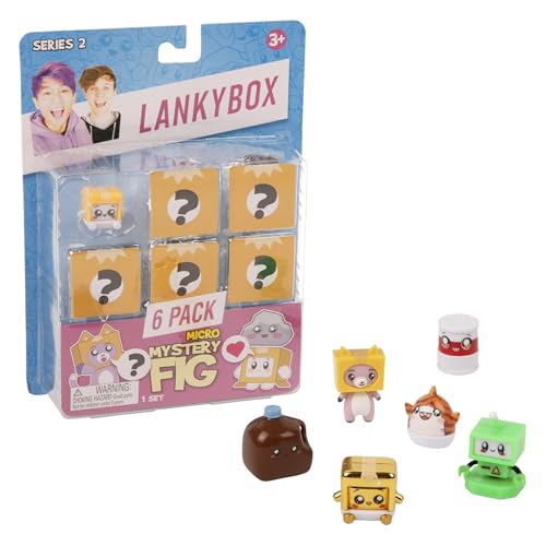 LankyBox 22206 Mystery Micro 6 Pack, Serie 2, Sammel-Minifiguren, ultraseltene Editionen, offiziell lizenzierte Merch-Styles können variieren von LankyBox