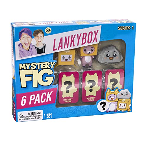 LankyBox Mystery Figure – 6er-Pack. Für die größten Fans, 6 von 10 möglichen Figuren einschließlich Foxy, Rocky und Ultra-Rare Canny, was Werden Sie bekommen?, Mehrfarbig von LankyBox