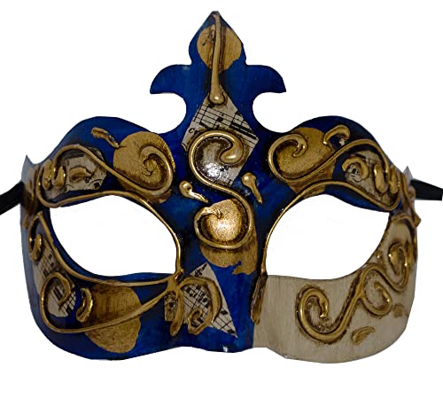 LannaKind Handgefertigte Venezianische Maske Augenmaske Gesicht Colombina Maskenball Damen und Herren blau (Cl12) von LannaKind