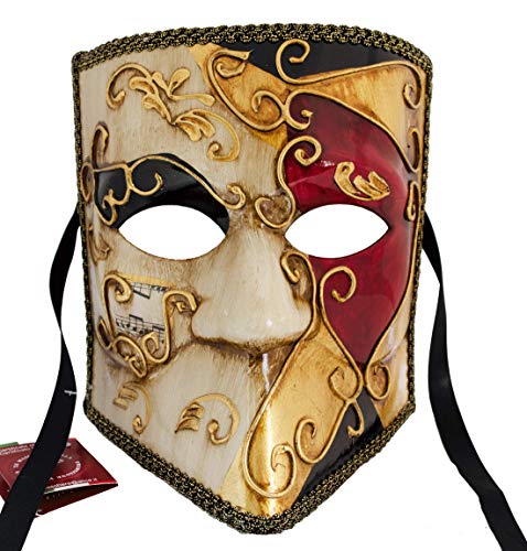 LannaKind Venezianische Maske Casanova Bauta Ballmaske Karneval Fasching Herren (Bauta04) von LannaKind